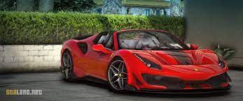 Ferrari Pista Spider 2019 Add On Extras Wheels Animated Roof Lods Ferrari Racing Stripes Animation