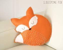 Fox Pillow Felt Woodland Nursery Decor Plush Stuffed Animal Ornament Christmas Gift Kids Room Cushion Baby Girl Bedding In 2021 Animal Decor Kids Fox Cushion Fox Pillow