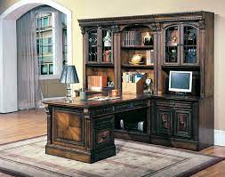 This wall unit was designed to be the family center where kids and parents can gather, watch tv and work on the computer all together and all at once. Huntington 8 Piece Peninsula Desk Wall Unit In Chestnut Finish By Parker House Hun 560 8