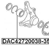Wheel Bearing Febest DAC42720038-35