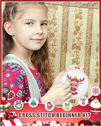 Kids Cross Stitch Kits Ages 8-12 Pllieay 10-in-1 Cross Stitch Beginner Kit  For Kids Embroidery Kit Embroidery Kits For Kids