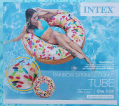 Inflatable Rainbow Sprinkle Donut Pool Float Tube 45 Colorful By Intex 78257562633 Ebay In 2020 Rainbow Sprinkles Donut Pool Inflatable Pool Floats