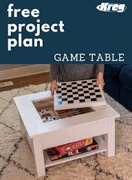 Free Project Plan How To Build A Diy Game Table Table Games Board Game Table Checkerboard Table