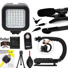 Video Led Light Video Grip Zoom Microphone For Nikon D3100 D3400 D3500 D5600 Nikon D3100 Nikon D3100 Accessories Nikon 3400