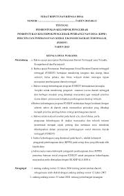 Salvaresalvați contoh surat keputusan kepala desa pengurus bkd pentru mai târziu. Surat Keputusan Kepala Desa