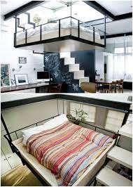 London Studio Apartment With Suspended Bed And Rooftop Garden Living In A London Studio Apartment Studio Apartment Garden Apartment