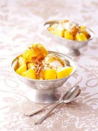 Mango Sundea W Toasted Coconut Rum Sauce Yeah Recipes Food Videos Desserts Food
