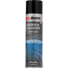 Repco Acrylic Lacquer Matt Black 400g Ralmblk400g Auto Paints Repco Australia