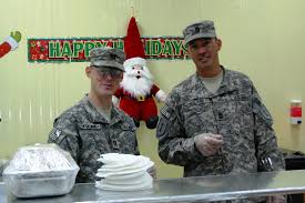 USD-C soldiers enjoy Christmas dinner ...