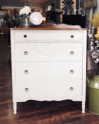 You can apply chalk paint over just about any finish to create a matte finish yes, you can and even over polyurethane too! White Painted Vintage Chest Of Drawers White Painted Furniture Vintage Chest Of Drawers Chalk Paint Dresser