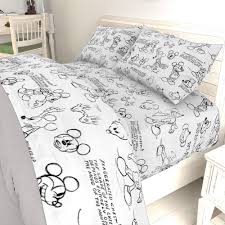 Disney Mickey Mouse Black White Sketch Bed Sheet Set Walmart Com In 2020 Disney Room Decor Disney Themed Bedrooms Disney Decor Bedroom