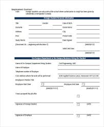 Sample employment verification letter and templates, to confirm a person is or was employed by a company, with tips for writing and requesting. Free 7 Employment Contract Forms In Pdf Ms Word
