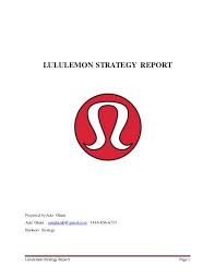 lululemon strategy report