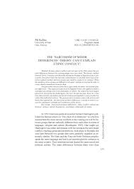 Pdf The Narcissism Of Minor Differences Theory Can It Explain Ethnic Conflict