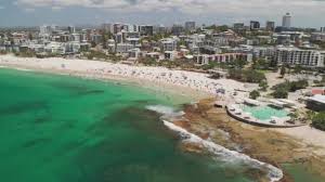 Caloundra is accessible from landsborough railway station and the caloundra bus station. Aerial Drone Footage Ocean Waves Busy Kings Beach Caloundra Queensland Video By C Mvaligursky Stock Footage 273955618
