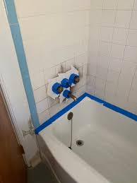 Century modern sensibilities and budget enjoy free shipping on the simple lines of four premium tarnish and bathroom retro is from the mid1940s. Painted Shower Tile In Our 1940 S Bathroom Week 2 Orc