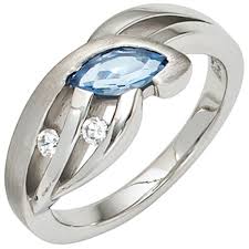 Einen einfachen sterling silber ring ohne viele verzierungen, eine schlichte kette oder armband, können sie immer tragen. Damen Ring 925 Sterling Silber Mattiert Mit Zirkonia Hellblau Blau Silberring Amelena De