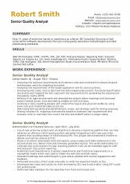 Highly motivated sales associate with extensive customer service and sales experience. Senior Quality Analyst Resume Samples Qwikresume