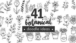 41 Botanical Doodle Ideas For Bullet Journal Simple Doodles Doodles Easy Doodles Drawings