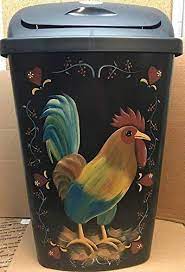 Keep your kitchen organized with belk's line of kitchen storage & organization products. Primitive Country Decor Hand Painted Farmhouse Folk Art Rooster Kitchen Trash Waste Can 13 2 Gallon Buy Online In Bahamas At Bahamas Desertcart Com Productid 44608417