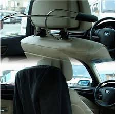 Zone Tech Metal Car Hanger Headrest Clothes Holder Travel Vehicle Jacket Suit Coat Hanger With Headrest Restraint Rods Car Hangers Car Seat Headrest Car Seats