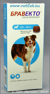 bravekto dlya sobak vesom 20 40 kg tab 1000 mg protivoparazitarnye sredstva insekticidy i akaricidy v veterinarnom internet magazine vetlek v zoomagazine vetlek v moskve