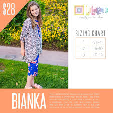 Lularoe Bianka Sizing Chart With Price Lularoe Sizing