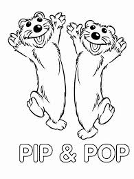 Check out more of our character coloring pages and share them with friends. Bear Inthe Big Blue House Friend Pip And Pop Coloring Pages Netart