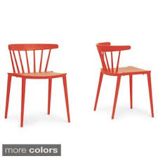 Mid Century Living Truman Low Back Windsor Classic Side Chair Set Of 2 Overstock In 2020 Modern Dining Chairs Stackable Modern Dining Chairs Plastic Dining Chairs