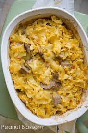 We love this one and rarely have leftovers! Saucy Pork And Noodle Bake For Leftover Pork Peanut Blossom