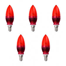 Red Light 5pcs E14 3w Led Candle Bulb Beautifulhalo Com
