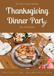 Thus, you'll need to ensure your table looks great as the host. Online Thanksgiving Dinner Party Poster Template Fotor Design Maker