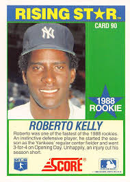 Roberto Kelly 1989 Score Rising Stars Rookie Baseball card #90 New York  Yankees