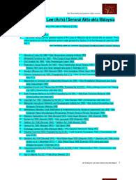 Persekutuan akta.(d) proses dan kawasan kerja yang bahan kimia berbahaya kepada. List Of Malaysian Law Acts Senarai Akta Akta Malaysia