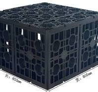 Black Modular Rainwater Harvesting System Rainwater Collect Stormwater  Module