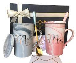 Think outside the wedding gift box by opting for personal and memorable gifts that will leave a lasting impression. Mr And Mrs Mugs Set Wedding Gifts For Couple Engagement Bridal Shower Gift Unique Anniversary Married Couple Gift Great Valentine Christmas Gift Ceramic Marble Coffee Cups 14oz Buy