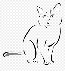 Please copy and share it with your friends. Black And White Cat Drawingcat Line Drawings Clipart Cats Clipart Png Download 127034 Pinclipart