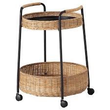 Lubban Rolltisch Mit Aufbewahrung Rattan Anthrazit Ikea Deutschland Rolltisch Ikea Rattan