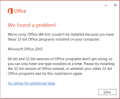 Office 64 Bit Couldn T Be Installed Error When You Install Office Office Support 32 Bit Installation Remote Desktop Services
