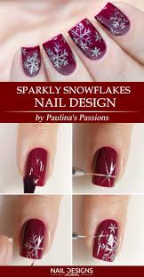 easy tutorials on snowflake nails art