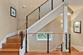 Modern Cable Stair Rail Design Diy Stair Railing Cable Stair Railing Stair Railing Design