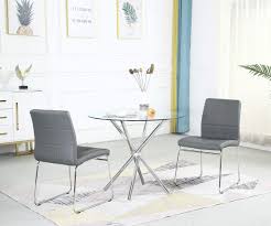 3pcs modern round dining table set