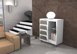 The desk's design fits nicely in this rustic home office setting. Storage Unit With Wheels For Living Room Idfdesign