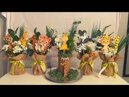 Wild One Safari Baby Shower Centerpieces Youtube Safari Baby Shower Decorations Safari Baby Shower Boy Baby Shower Safari Theme