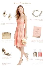Available in sizes through plus size 30w, in 40 colors and many styles, find the right bridesmaid dresses at david's bridal today. Short And Strapless Peach Bridesmaid Dress