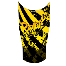 radical caution tape dye sublimated compression sleeve