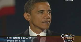 The following is a transcript of the remarks of democratic illinois sen. Barack Obama Victory Speech C Span Org