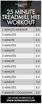 The 25 Minute Treadmill Workout That Will Have Your Heart Rate Up And Burning Calories In No Time 25 Minute Treadmill Workout Treadmill Workout Hiit Workout
