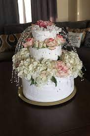 Wedding Shower Towel Cake Decoration Bridal Shower Decorations Shower Decorations Decor