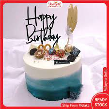 Sambutan hari jadi tak lengkap tanpa kehadiran sebuah kek. Ready Stock Black Happy Birthday Cake Topper Arcylic Plastic Hari Jadi Kek Hiasan Special Design Shopee Malaysia